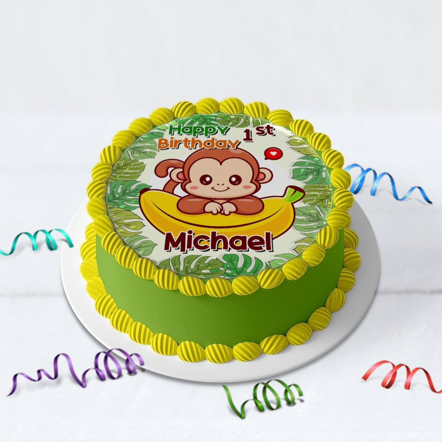 Monkey Birthday Decorations, 1st Birthday Party Supplies, Cute Monkey Themed, Monkey Party Digital Template, Little Monkey SVG, PNG