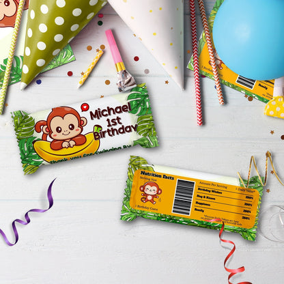 Monkey Birthday Decorations, 1st Birthday Party Supplies, Cute Monkey Themed, Monkey Party Digital Template, Little Monkey SVG, PNG