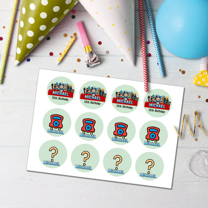Monopoly Board Game Themed Personalized Cupcakes Toppers for Parties