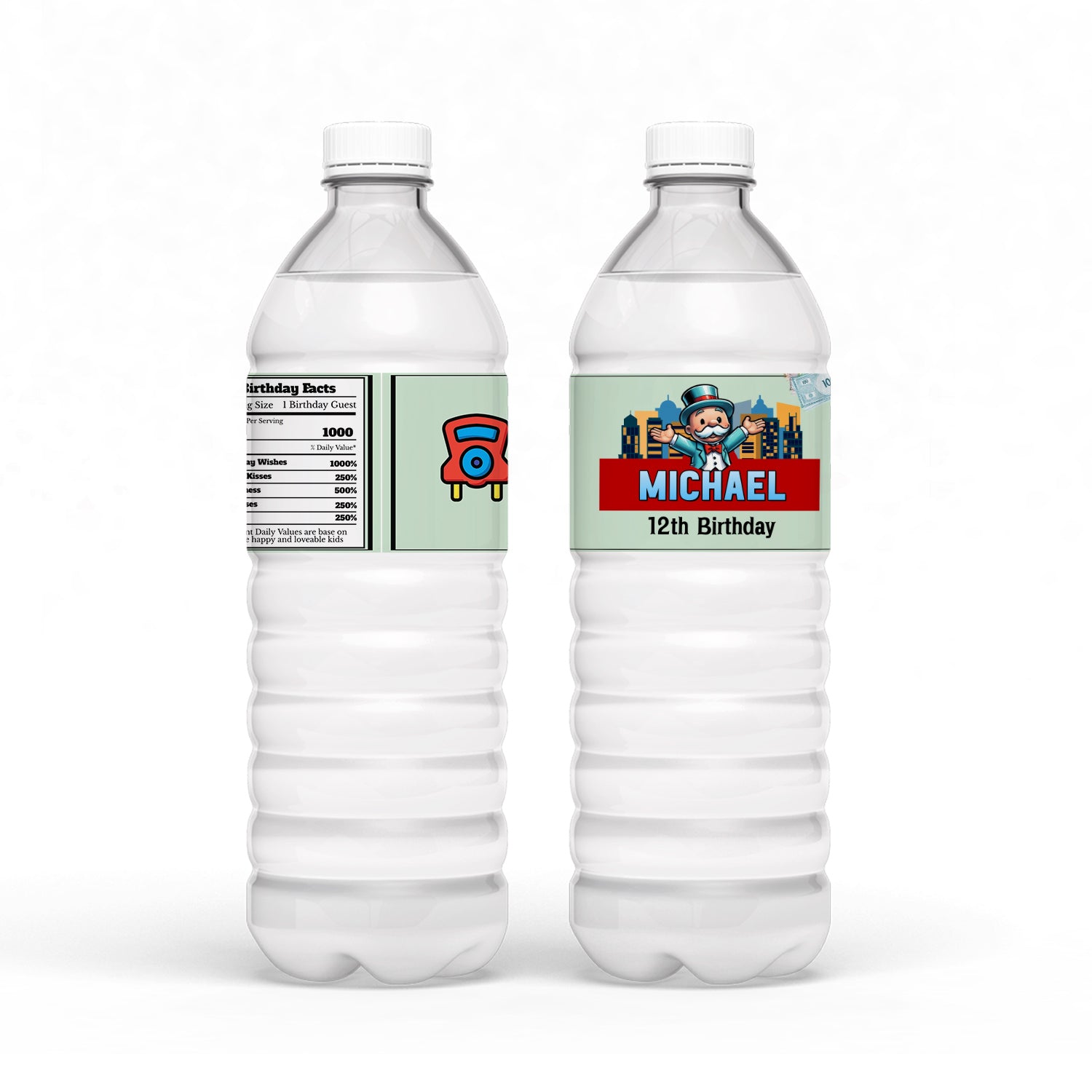 Monopoly Board Game Themed Water Bottle Labels for Parties – Terryberri