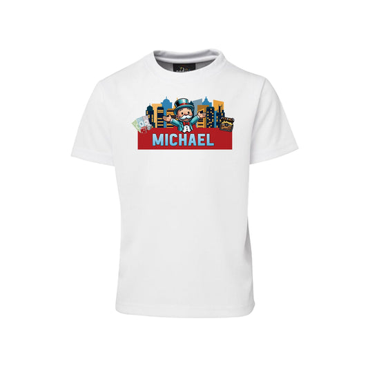 Sublimation T-shirt with Monopoly Go design