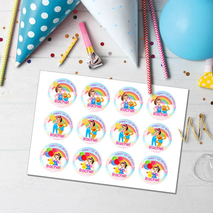 Ms Rachel Toddler Learning Cupcakes Toppers Personalized Party
