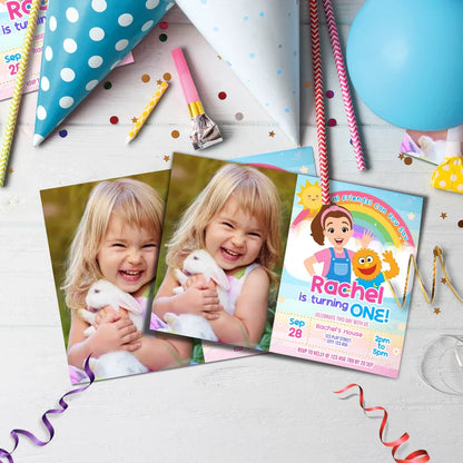 Ms Rachel Birthday Decorations, Toddler Learning Party Supplies, Baby Learning Themed, Learn to Talk Digital Template, Editable Ms Rachel Toddler Learning Image SVG PNG