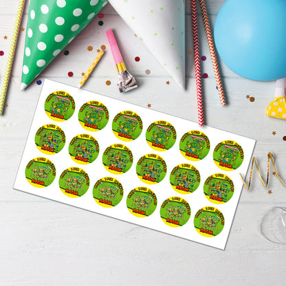Teenage Mutant Ninja Turtles Personalized Cupcakes Toppers for a Fun-filled Birthday