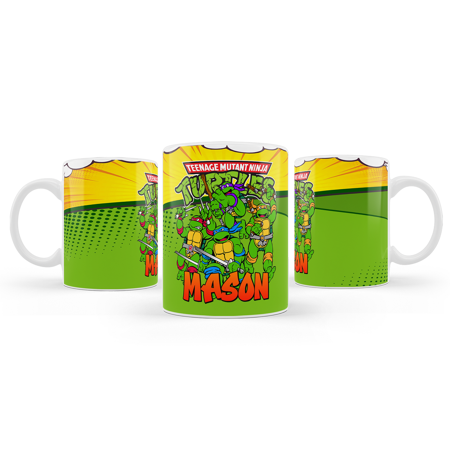 Sublimation mug with Teenage Mutant Ninja Turtles design