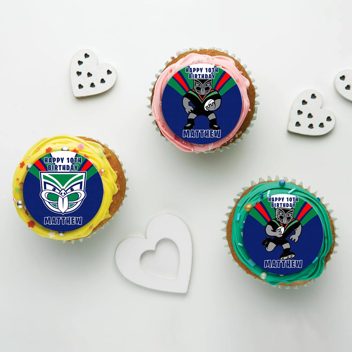 Nz Toppers NZ Warriors Personalized Cupcakes Toppers - Add a Sweet Touch to Your ...