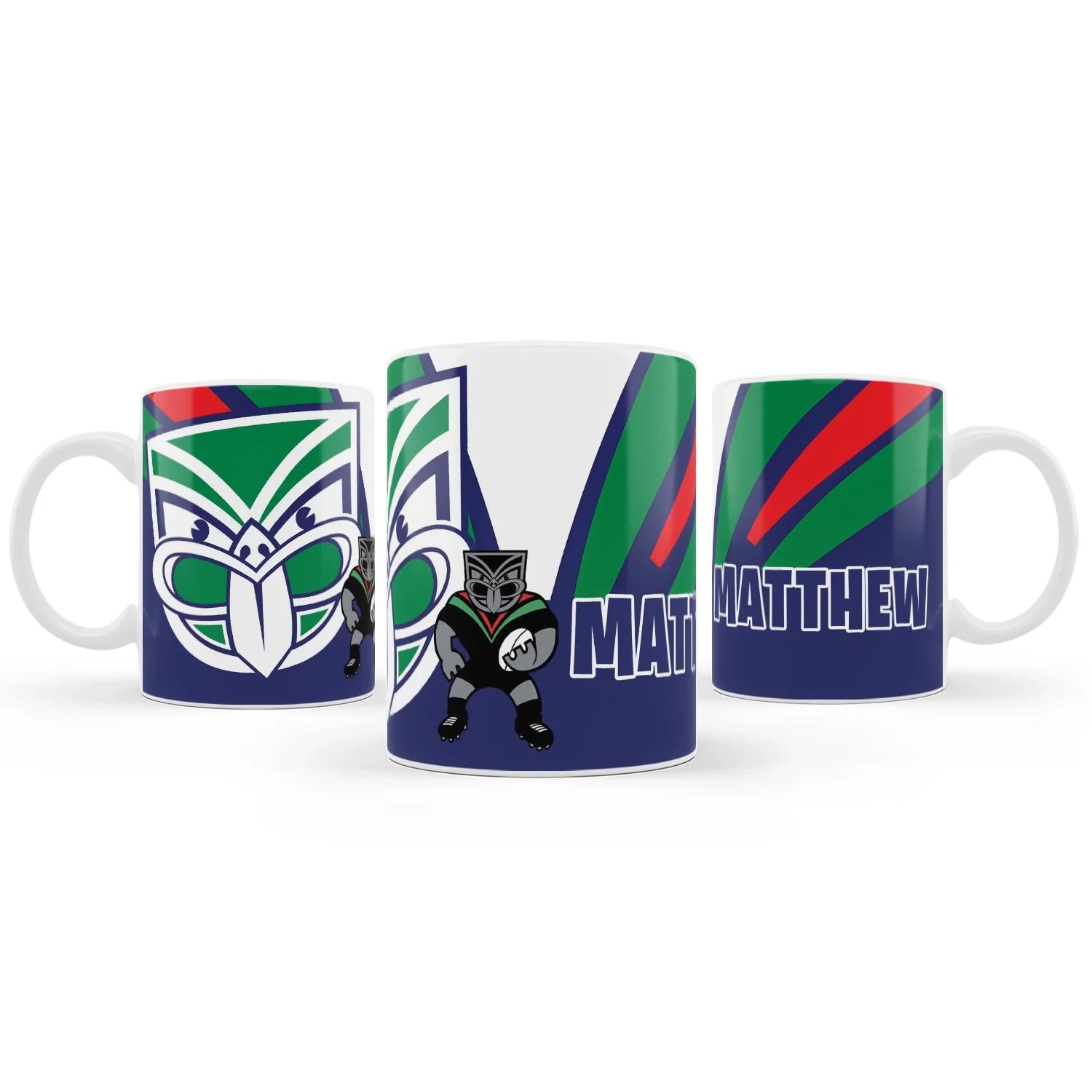 Sublimation mug with NZ Warriors design