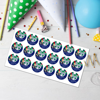 Custom NZ Warriors Face Icing CupCake Image | Personalised NZWarrios CupCake Toppers with face for any age