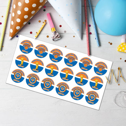 New York Knicks Cupcake Toppers Personalized Basketball Party Decor