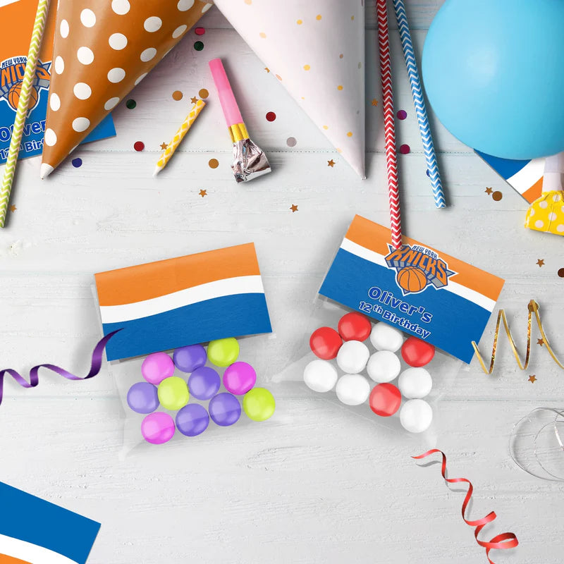 New York Knicks Birthday Decorations, NBA Team Party Supplies, NBA Basketball Team Themed, NewYork Knicks Digital Template, Editable New York Knicks Image SVG PNG