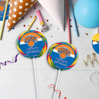 New York Knicks Birthday Decorations, NBA Team Party Supplies, NBA Basketball Team Themed, NewYork Knicks Digital Template, Editable New York Knicks Image SVG PNG