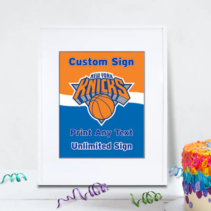 New York Knicks Birthday Decorations, NBA Team Party Supplies, NBA Basketball Team Themed, NewYork Knicks Digital Template, Editable New York Knicks Image SVG PNG