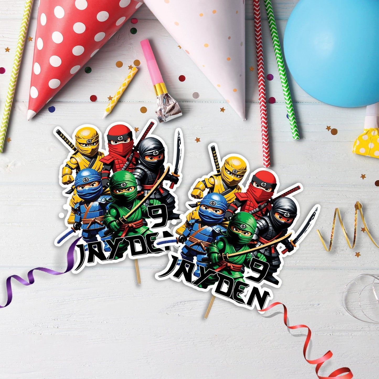 Ninjago Birthday Decorations, Lego Ninja Party Supplies, Ninja, Ninja Lego, Ninja Figure SVG