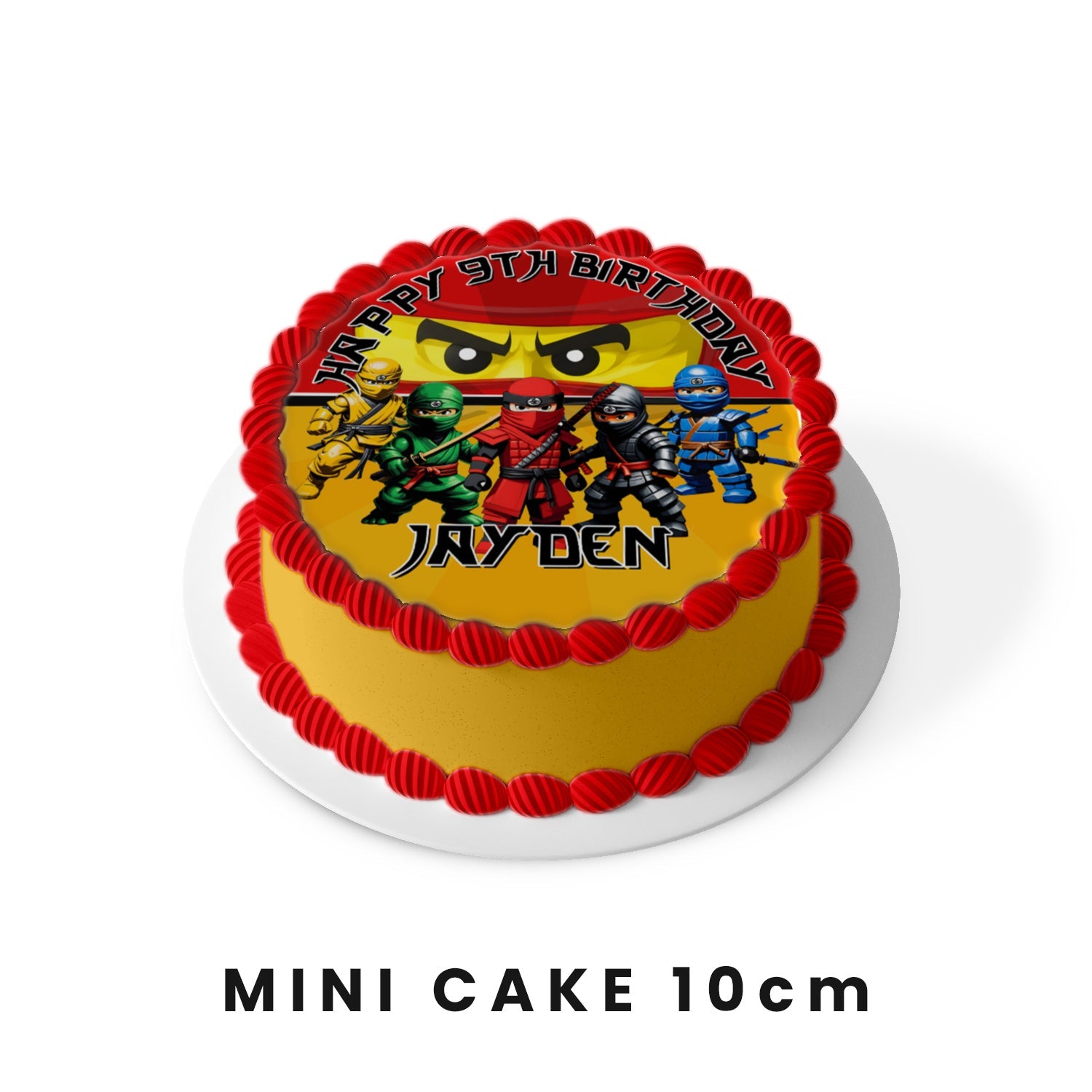 Round Ninja Figure personalized cake images