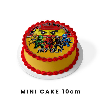 Round Ninja Figure personalized cake images