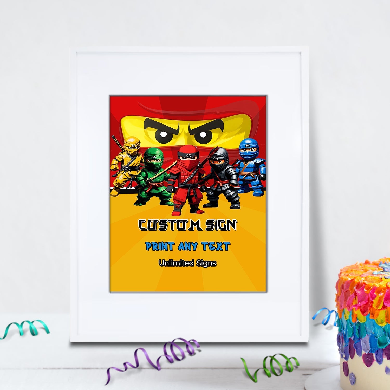 Ninjago Birthday Decorations, Lego Ninja Party Supplies, Ninja, Ninja Lego, Ninja Figure SVG