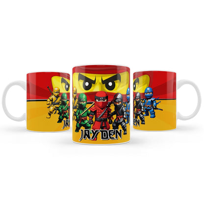 Ninja Figure themed sublimation mug