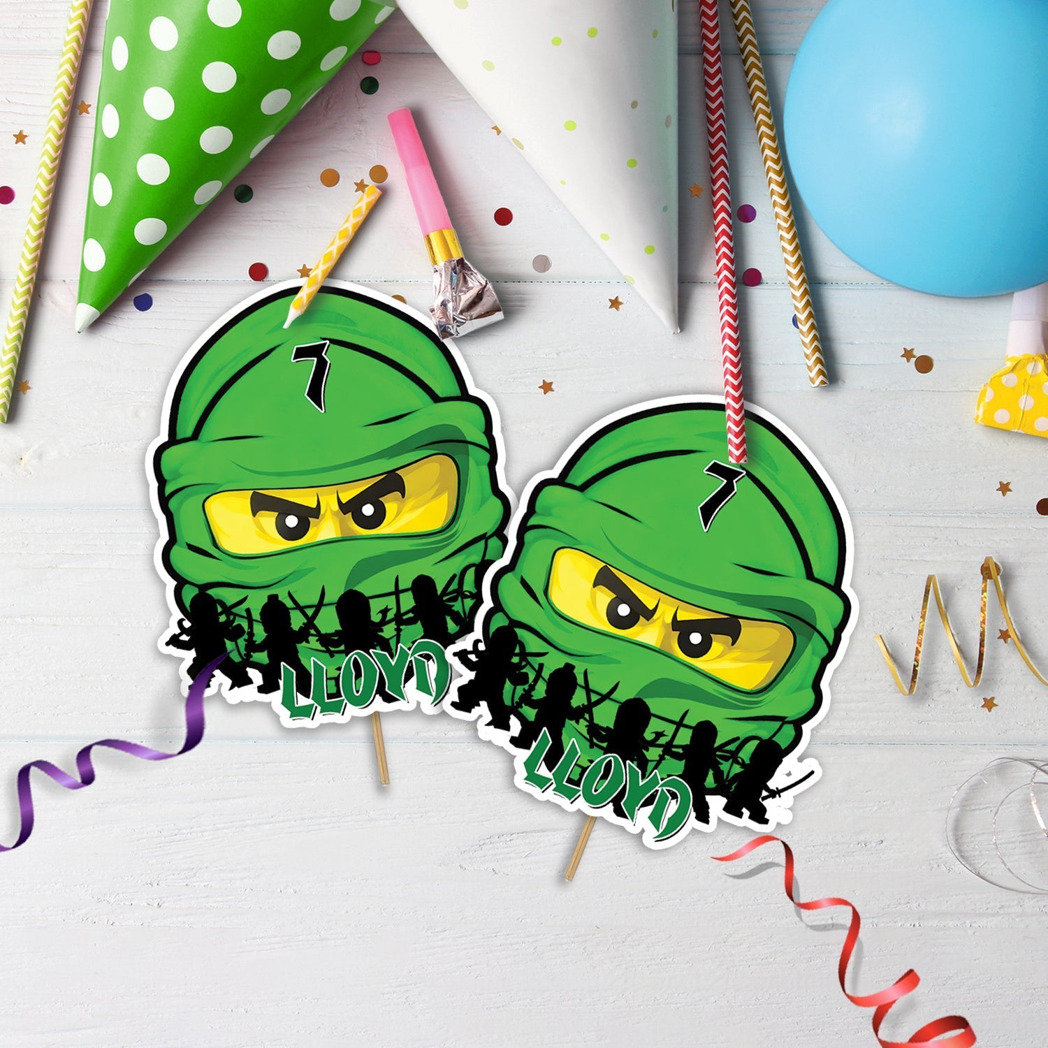 Ninjago Birthday Decorations, Lego Ninja Party Supplies, Ninjago, Ninja Lego, Ninjago SVG