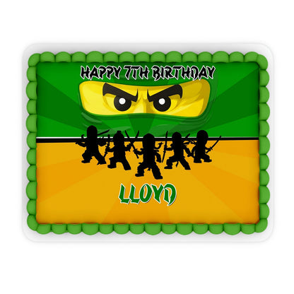 Rectangle Ninjago personalized cake images