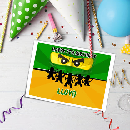 Elevate Your Party with Our Exclusive Ninjago Personalized Cake Images - Rectangle