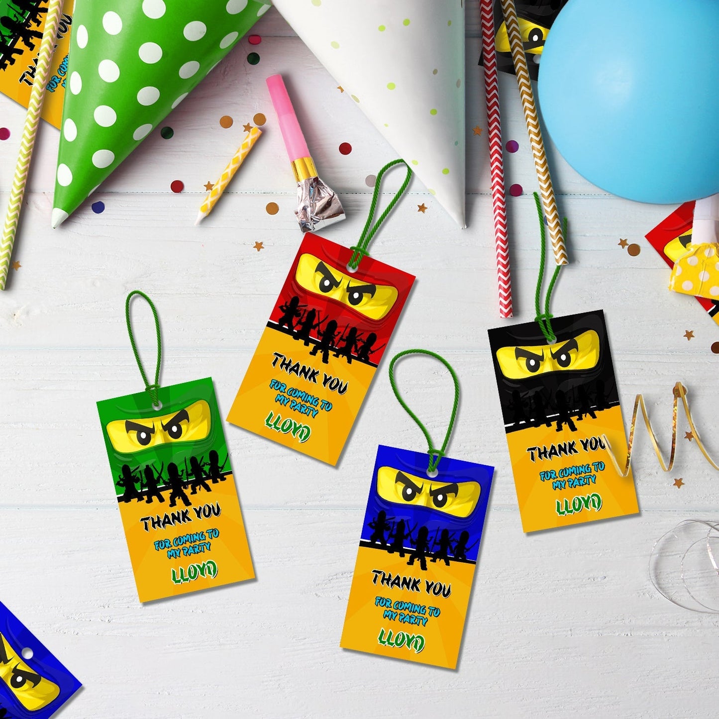 Ninjago Birthday Decorations, Lego Ninja Party Supplies, Ninjago, Ninja Lego, Ninjago SVG