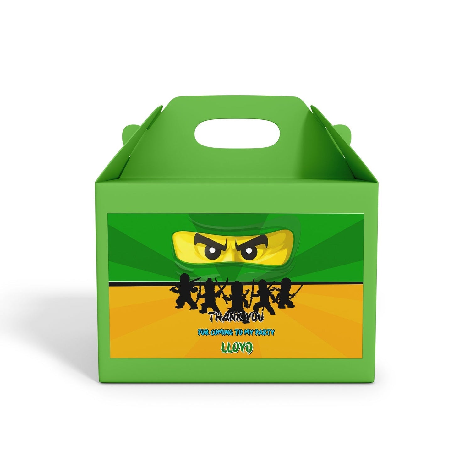 Ninjago themed treat box label