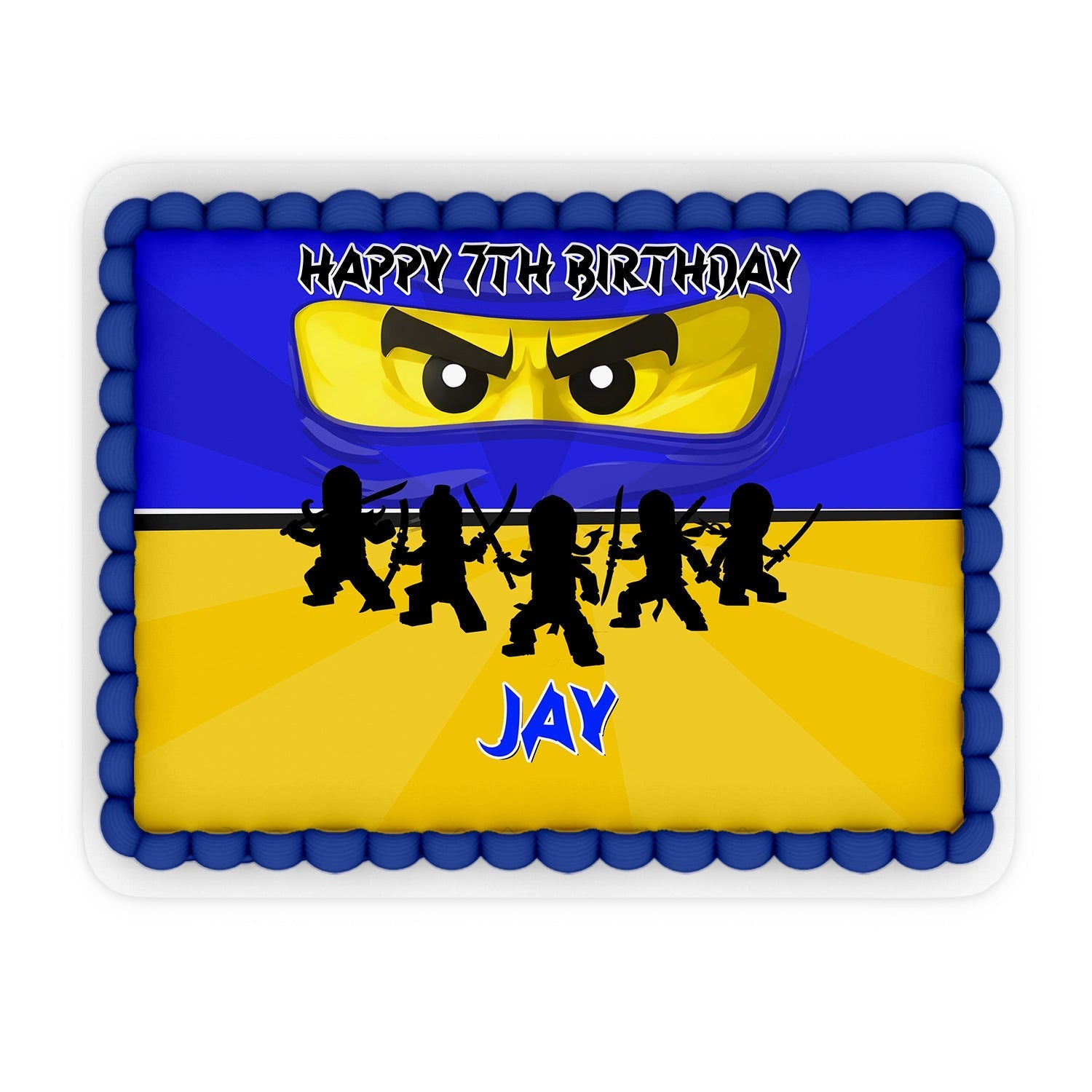 Rectangle Ninjago personalized cake images