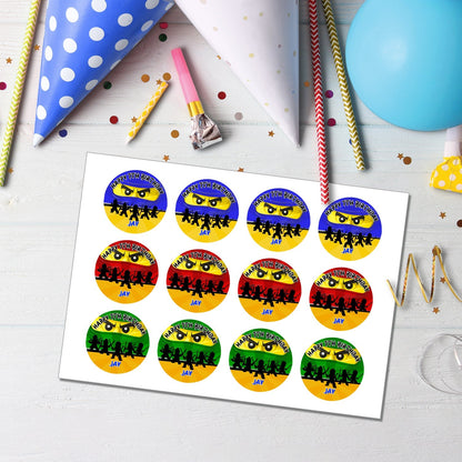 Make Your Cupcakes Stand Out with Our Ninjago Personalized Cupcakes Toppers - Ideal for Parties