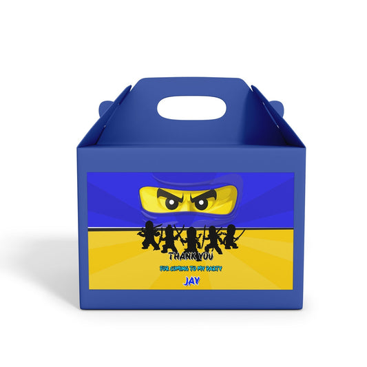 Ninjago themed treat box label