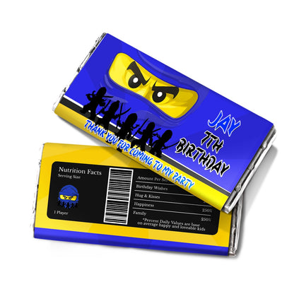 Ninjago themed chocolate label