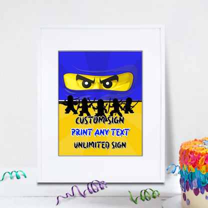 Ninjago Birthday Decorations, Lego Ninja Party Supplies, Ninjago Blue, Ninja Lego, Ninjago SVG