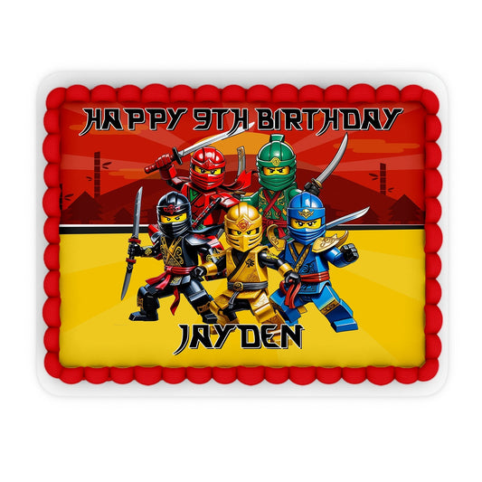 Rectangle Ninjago personalized cake images