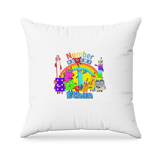 NumberBlocks Themed Personalized Sublimation Pillowcases