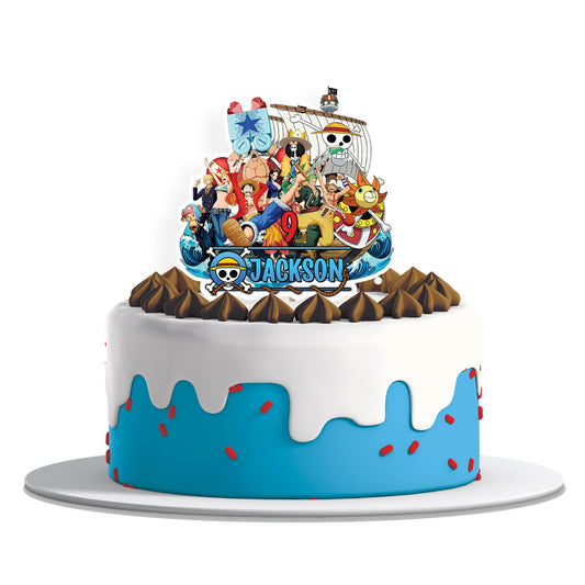 One Piece Manga Series Personalized Cake Toppers