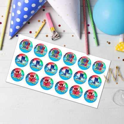 Delight Your Guests with PJ Masks Personalized Cupcakes Toppers - A Sweet Addition to Any Party