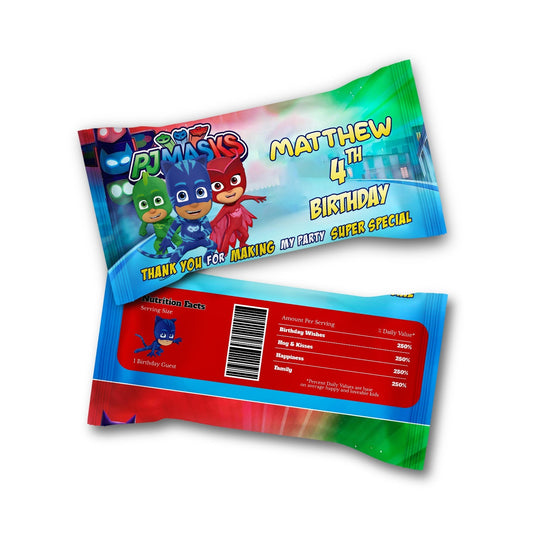 PJ Masks Skittles Label for Colorful Treats