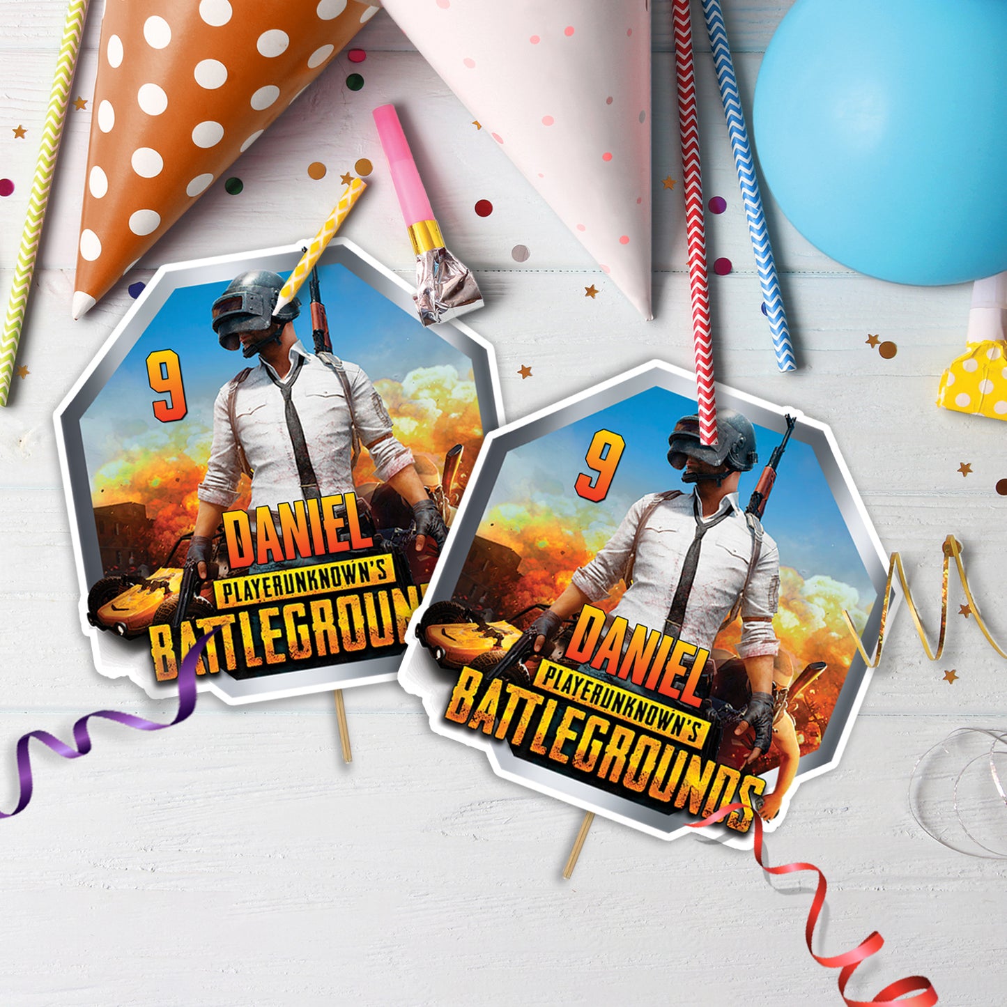 PUBG Personalized Cake Toppers - Custom Cake Toppers for PUBG Fans - Unique Designs for Special Occasions