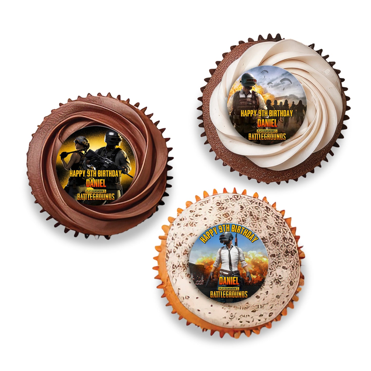 PUBG Personalized Cupcakes Toppers - Custom Cupcake Toppers for PUBG - Add a Personal Touch to Your Cupcakes