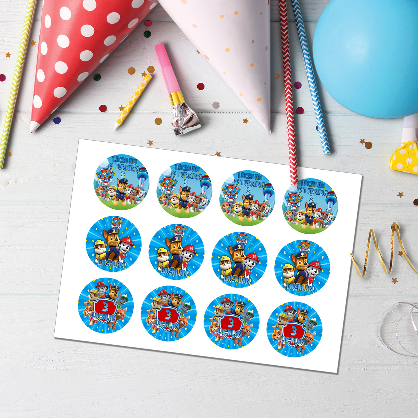 Paw Patrol Personalized Cupcakes Toppers : Add Fun to Your Party