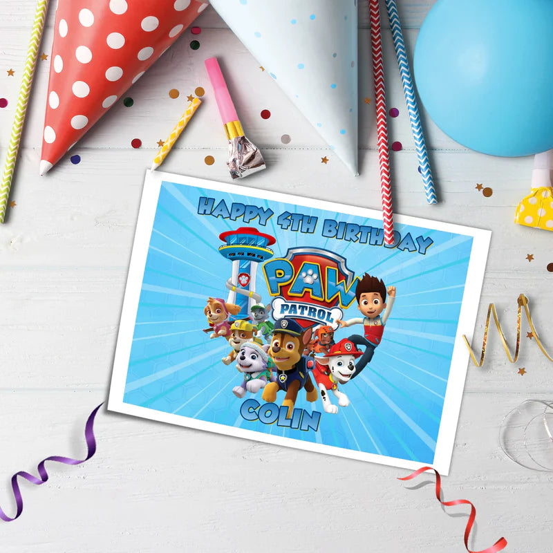 Paw Patrol Edible Sheet Cake Topper