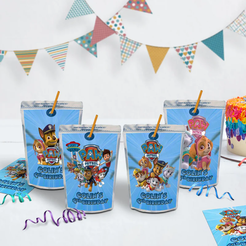 Paw Patrol Birthday Decorations, Rocky Zuma Party Supplies, Rubble & Crew Themed, Paw Patrol Digital Template, Editable Paw Patrol Image SVG PNG