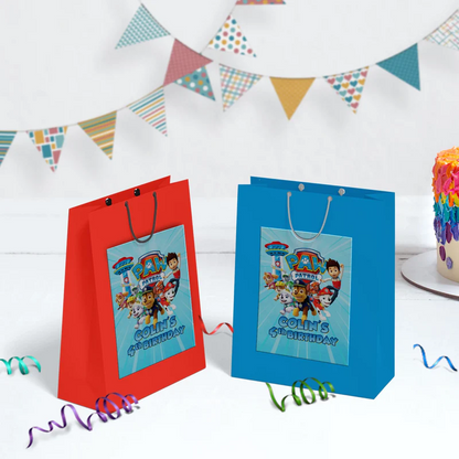 Paw Patrol Birthday Decorations, Rocky Zuma Party Supplies, Rubble & Crew Themed, Paw Patrol Digital Template, Editable Paw Patrol Image SVG PNG