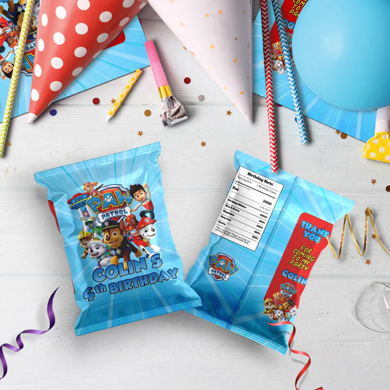 Paw Patrol Birthday Decorations, Rocky Zuma Party Supplies, Rubble & Crew Themed, Paw Patrol Digital Template, Editable Paw Patrol Image SVG PNG