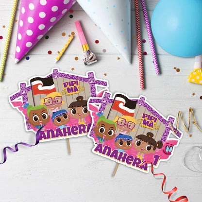 Pipi Ma Birthday Decorations, Pitau, Haumi Party Supplies, Potiki, Totiki Themed, Te Reo Maori Digital Template, Editable Pipi Ma Image SVG PNG