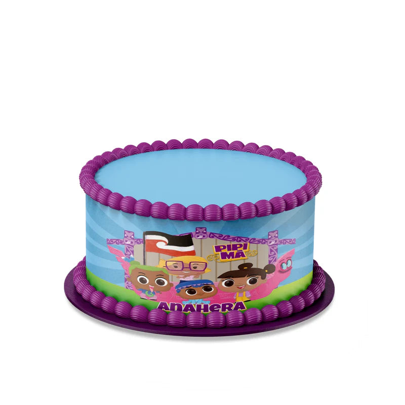 Pipi Ma cake strips with bright geometric patterns displayed on a clean white background