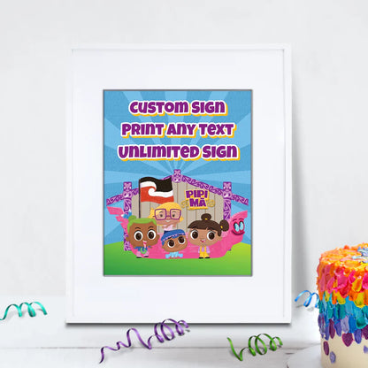 Pipi Ma Birthday Decorations, Pitau, Haumi Party Supplies, Potiki, Totiki Themed, Te Reo Maori Digital Template, Editable Pipi Ma Image SVG PNG