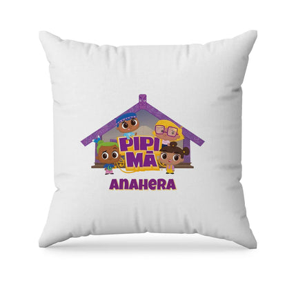 Pipi Ma sublimation pillowcase layout showing a colorful graphic designed on a square cushion
