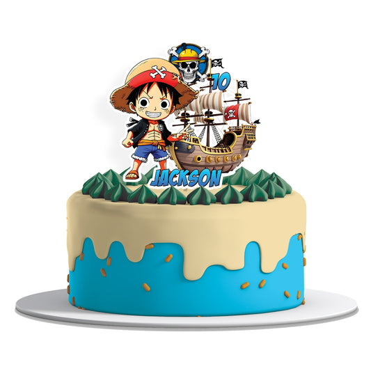 One Piece Manga Series Personalized Cake Toppers