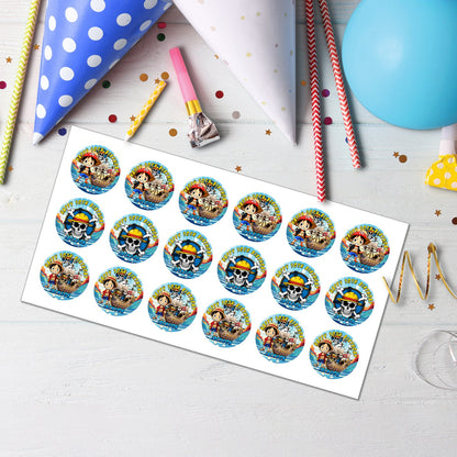 One Piece Personalized Cupcakes Toppers - Add a Touch of Fun to Your Party