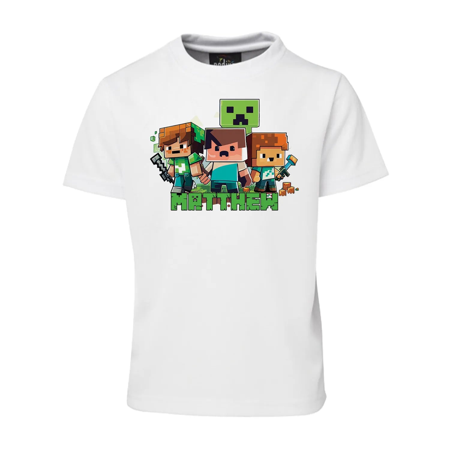 Minecraft sublimation T-shirt for personalized birthday celebrations 